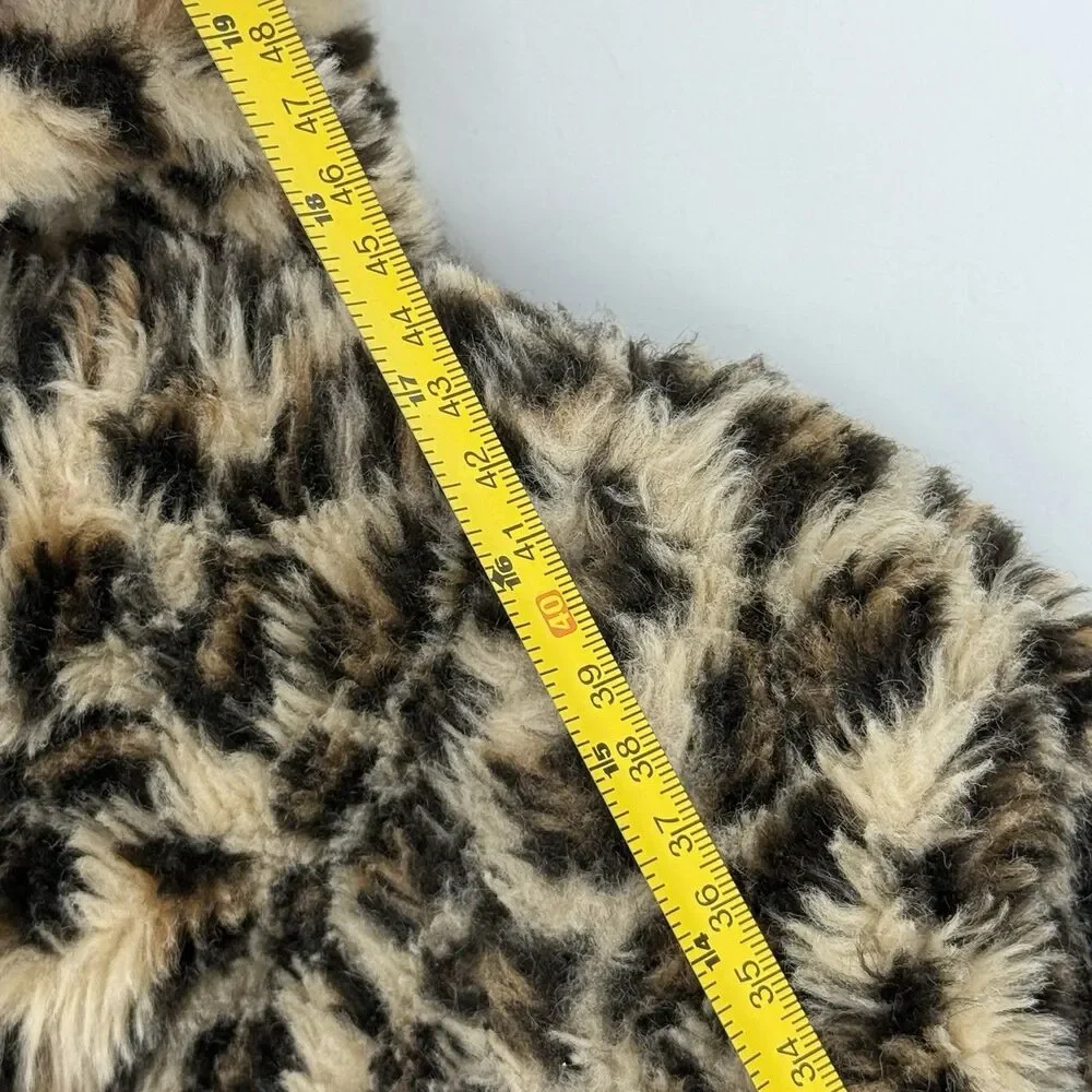 Rothschild Girl’s Leopard Print Faux Fur Jacket Coat, Size M 5/6